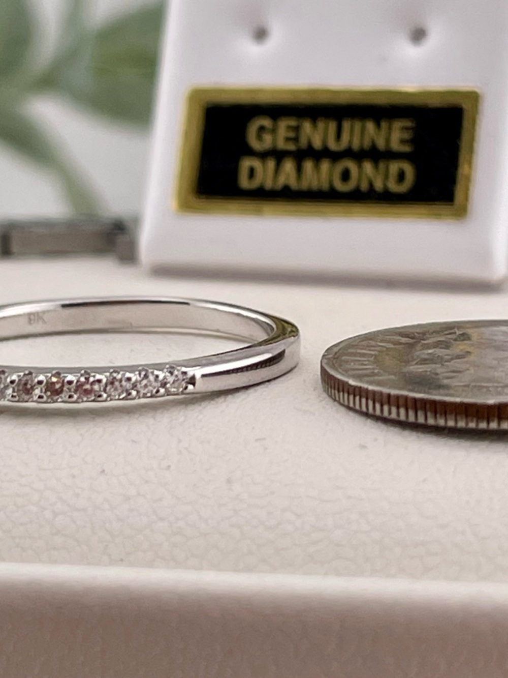 9KT Gold Diamond Band Ring. White Gold .35ct - Picture 13 of 15
